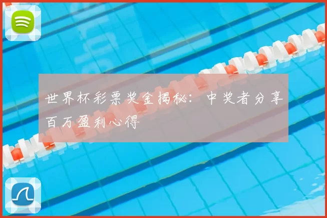 世界杯彩票奖金揭秘：中奖者分享百万盈利心得