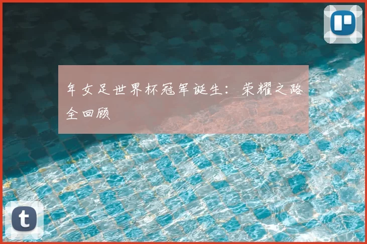 年女足世界杯冠军诞生:荣耀之路全回顾